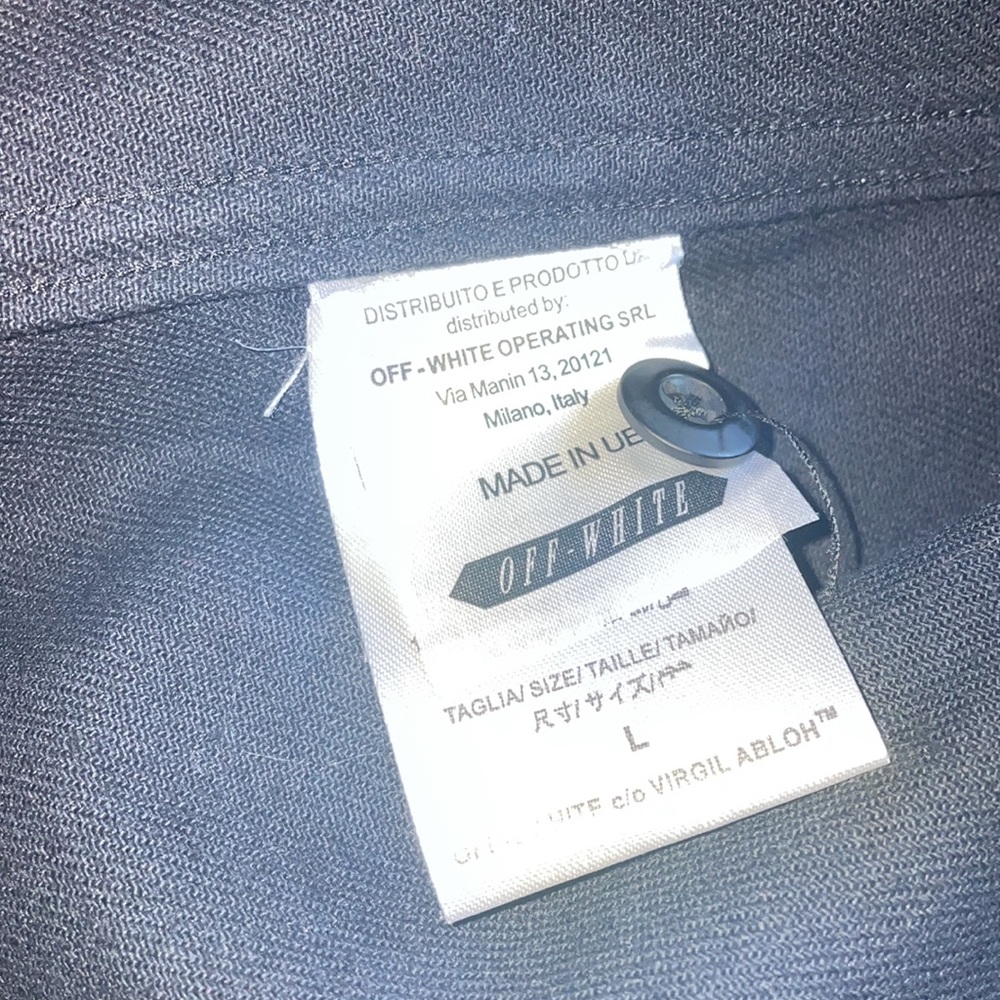 Authentic Off-White Jean Jacket - Picture 3 of 4